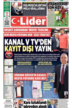 9 TEMMUZ 2025 LİDER GAZETE ANTALYA