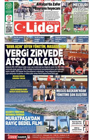 28 AĞUSTOS LİDER GAZETE ANTALYA
