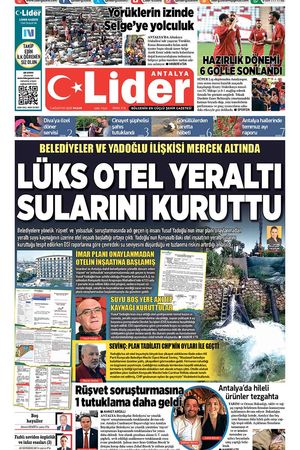 3 AĞUSTOS LİDER GAZETE ANTALYA