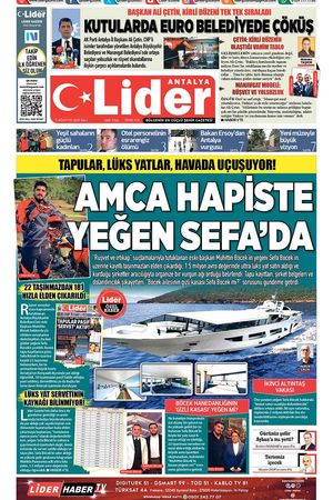 5 AĞUSTOS 2025 LİDER GAZETE ANTALYA