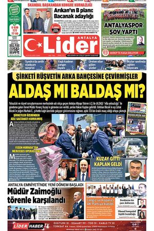 19 EYLÜL 2025 LİDER GAZETE ANTALYA