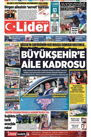 3 EYLÜL LİDER GAZETE ANTALYA