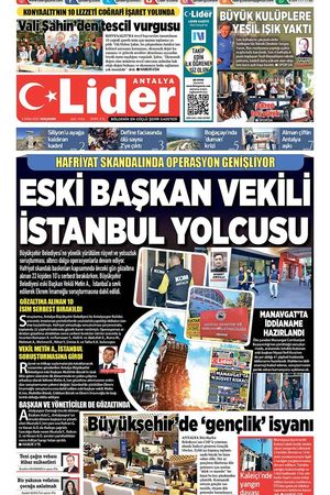 2 EKİM LİDER GAZETE ANTALYA