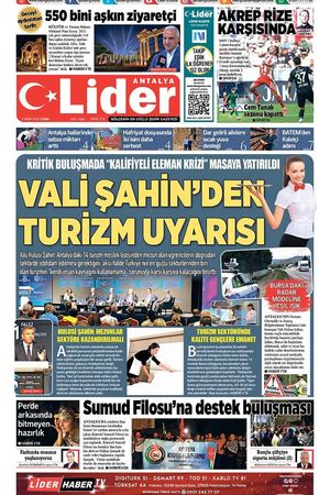 3 EKİM LİDER GAZETE ANTALYA