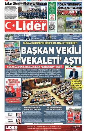 15 KASIM 2025 LİDER GAZETE ANTALYA