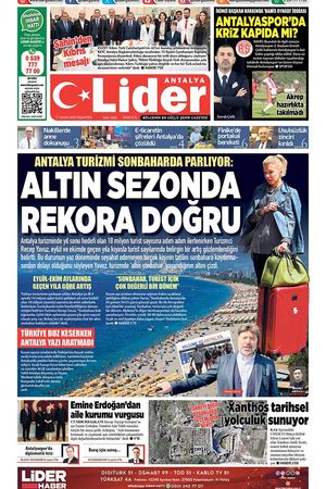 17 KASIM 2025 LİDER GAZETE ANTALYA