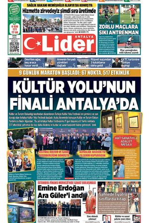 2 KASIM LİDER GAZETE ANTALYA