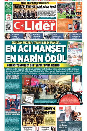 23 KASIM 2025 LİDER GAZETE ANTALYA