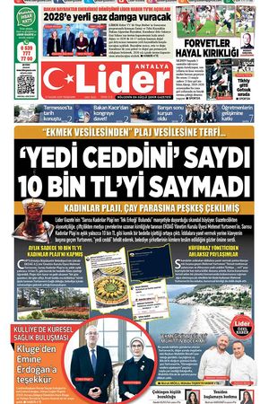 27 KASIM 2025 LİDER GAZETE ANTALYA