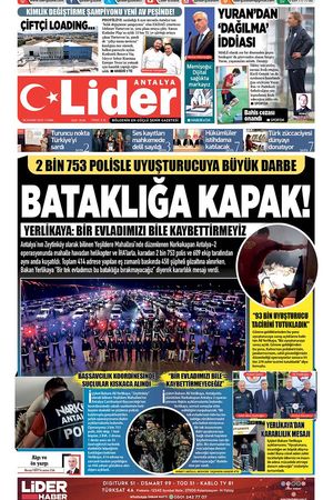 28 KASIM 2025 LİDER GAZETE ANTALYA