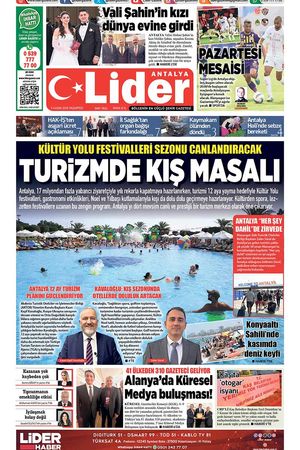 3 KASIM LİDER GAZETE ANTALYA