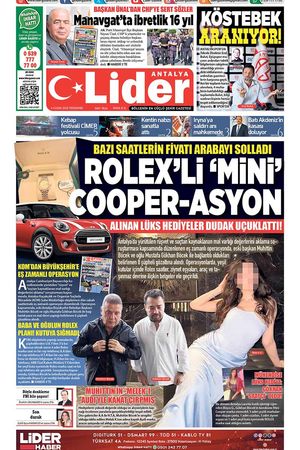 6 KASIM 2025 LİDER GAZETE ANTALYA
