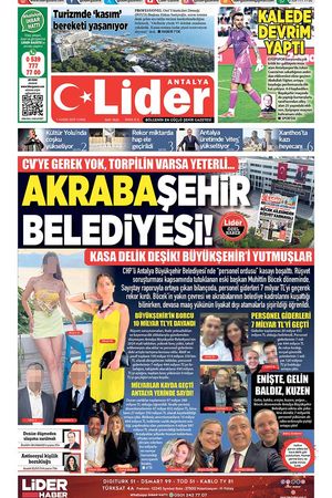 7 KASIM 2025 LİDER GAZETE ANTALYA