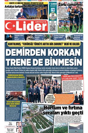 8 KASIM 2025 LİDER GAZETE ANTALYA