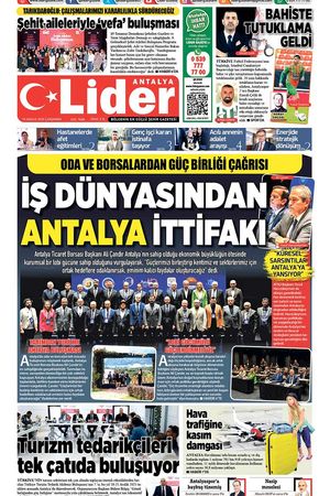 10 ARALIK 2025 LİDER GAZETE ANTALYA