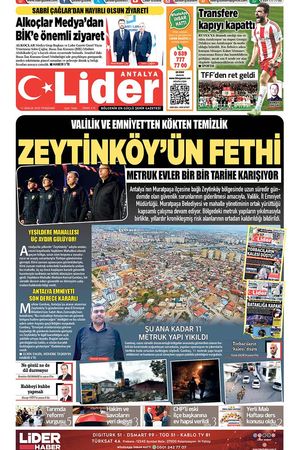 11 ARALIK 2025 LİDER GAZETE ANTALYA