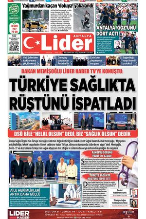30 KASIM 2025 LİDER GAZETE ANTALYA