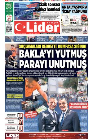 4 ARALIK 2025 LİDER GAZETE ANTALYA