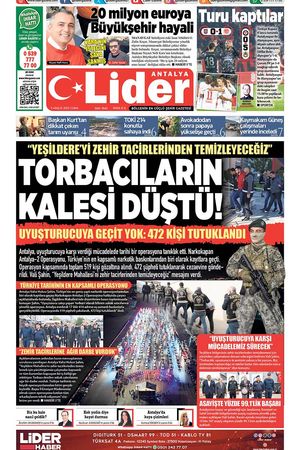 5 ARALIK 2025 LİDER GAZETE ANTALYA