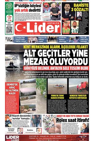 6 ARALIK 2025 LİDER GAZETE ANTALYA