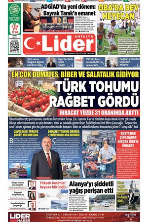 8 ARALIK 2025 LİDER GAZETE ANTALYA