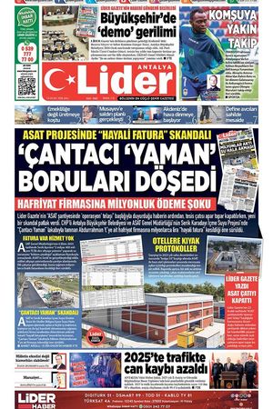 13 OCAK 2026 LİDER GAZETE ANTALYA