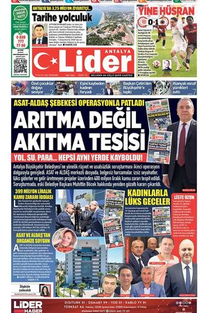 15 OCAK 2026 LİDER GAZETE ANTALYA