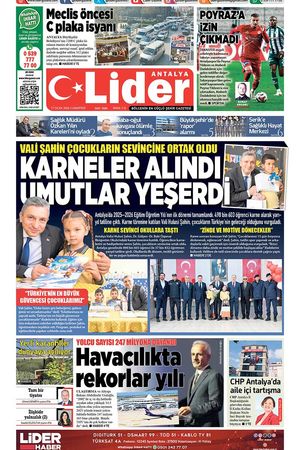 17 OCAK 2026 LİDER GAZETE ANTALYA