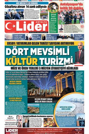 18 OCAK 2026 LİDER GAZETE ANTALYA