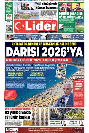 2 OCAK 2026 LİDER GAZETE ANTALYA