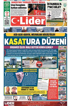 21 OCAK 2026 LİDER GAZETE ANTALYA