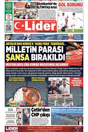 10 ŞUBAT 2026 LİDER GAZETE ANTALYA