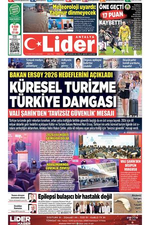 11 ŞUBAT 2026 LİDER GAZETE ANTALYA