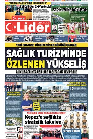 18 ŞUBAT 2026 LİDER GAZETE ANTALYA