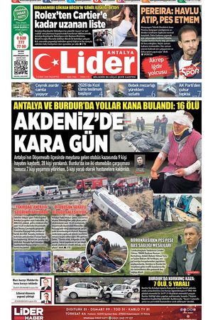 2 ŞUBAT 2026 LİDER GAZETE ANTALYA