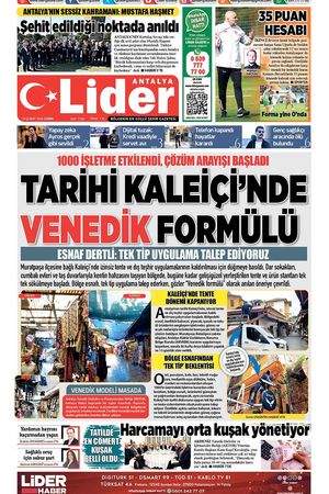 20 ŞUBAT 2026 LİDER GAZETE ANTALYA