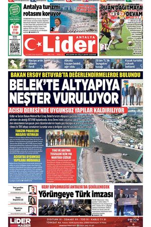 23 ŞUBAT 2026 LİDER GAZETE ANTALYA