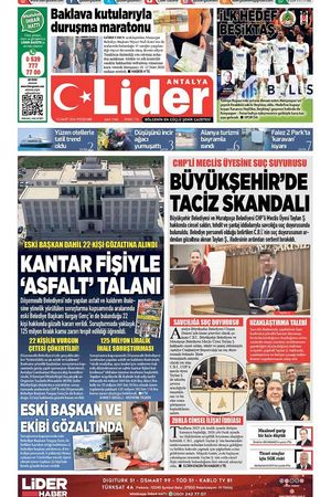 12 MART 2026 LİDER GAZETE ANTALYA