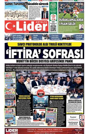 15 MART 2026 LİDER GAZETE ANTALYA