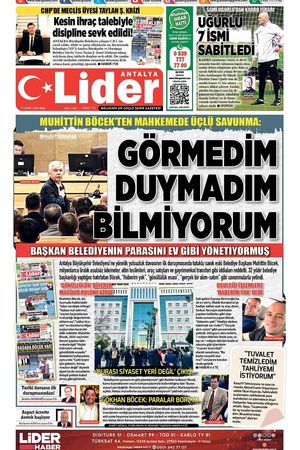 17 MART 2026 LİDER GAZETE ANTALYA
