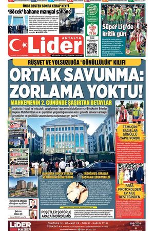 18 MART 2026 LİDER GAZETE ANTALYA