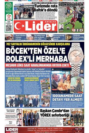 2 MART 2026 LİDER GAZETE ANTALYA