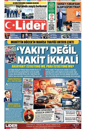 20 MART 2026 LİDER GAZETE ANTALYA