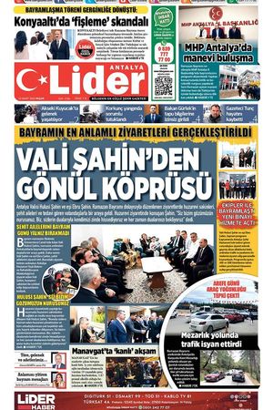 22 MART 2026 LİDER GAZETE ANTALYA