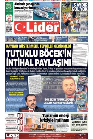 23 MART 2026 LİDER GAZETE ANTALYA