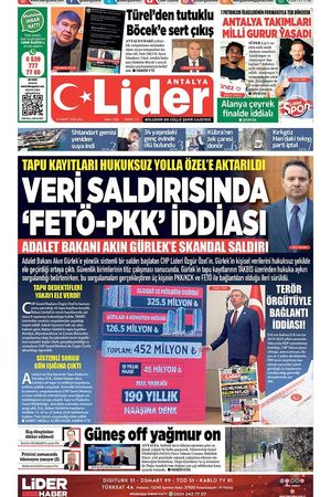 24 MART 2026 LİDER GAZETE ANTALYA
