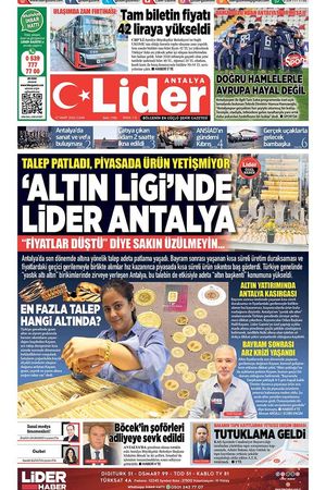 27 MART 2026 LİDER GAZETE ANTALYA