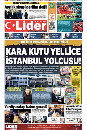 29 MART 2026 LİDER GAZETE ANTALYA