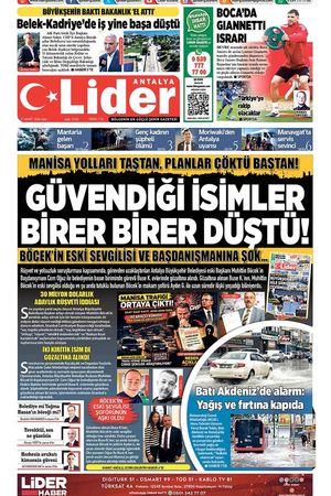 31 MART 2026 LİDER GAZETE ANTALYA