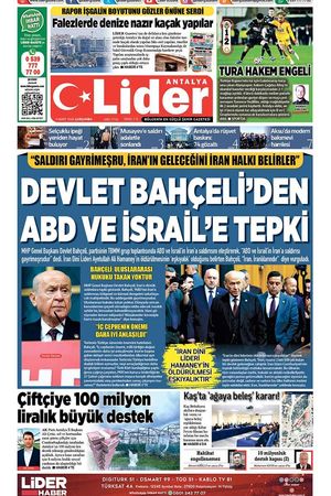 4 MART 2026 LİDER GAZETE ANTALYA